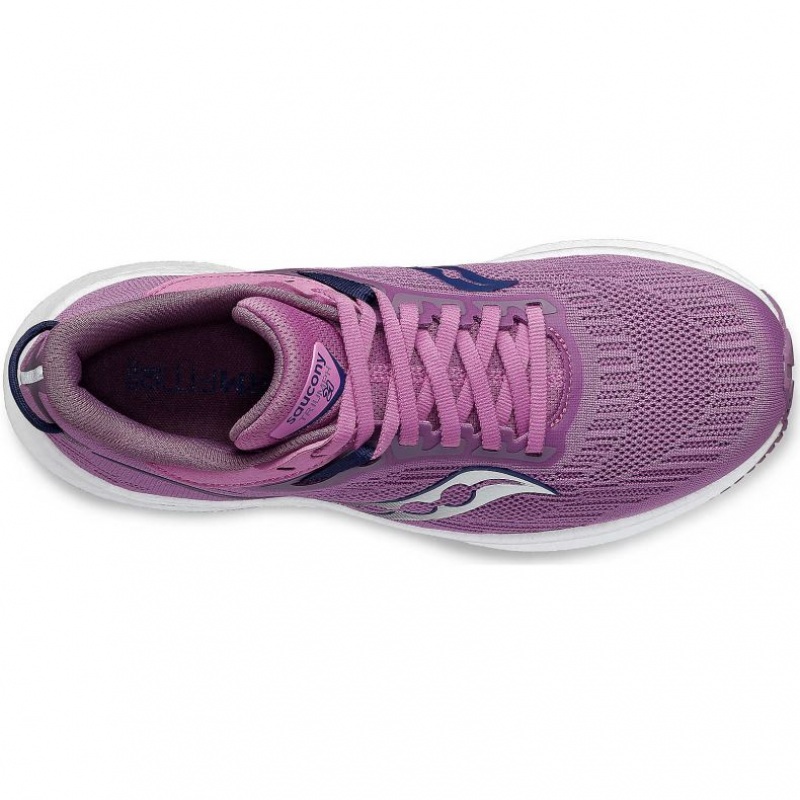 Purple Saucony Triumph 21 Women's Running Shoes | USA RFVPEO