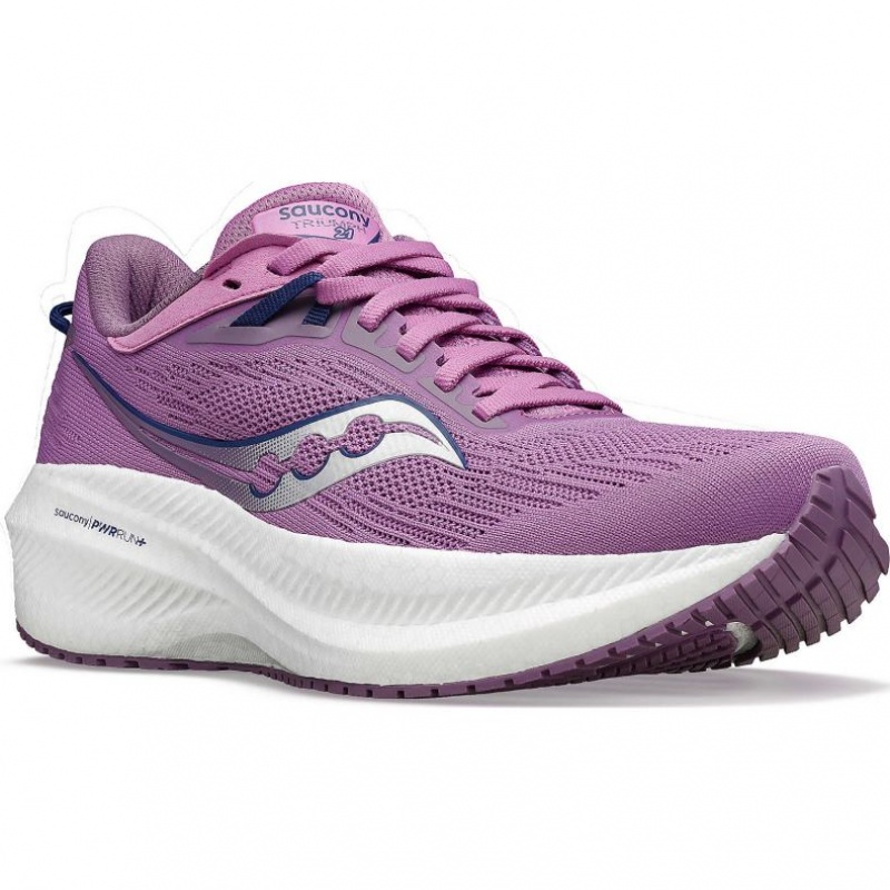 Purple Saucony Triumph 21 Women's Running Shoes | USA RFVPEO