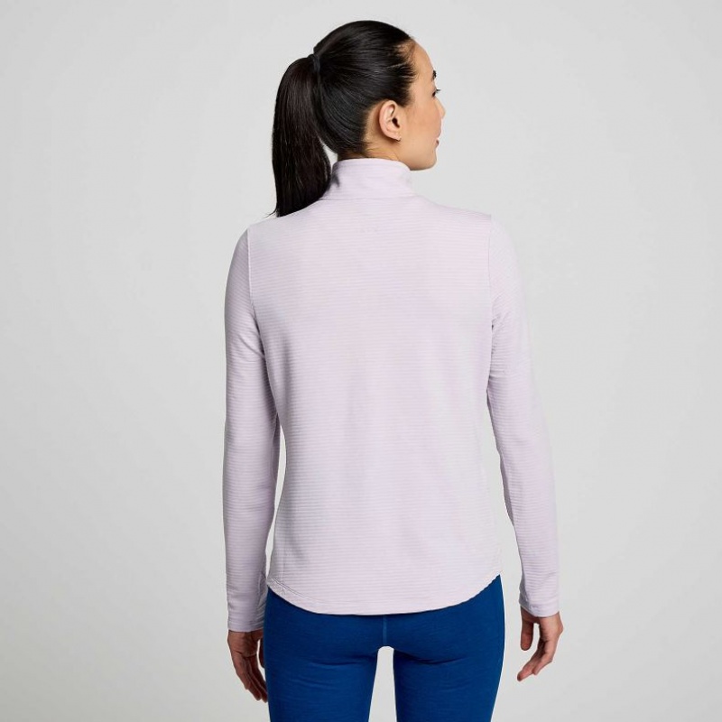 Purple Saucony Triumph 3D 1/2 Zip Women's Sweatshirt | USA UMHQCY