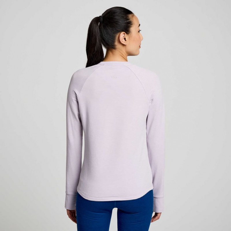 Purple Saucony Triumph 3D Crew Women's Sweatshirt | USA XJZLIQ