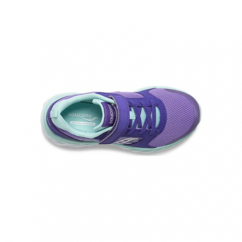 Purple Saucony Wind 2.0 A/C Big Kids' Sneakers | USA FISGLJ