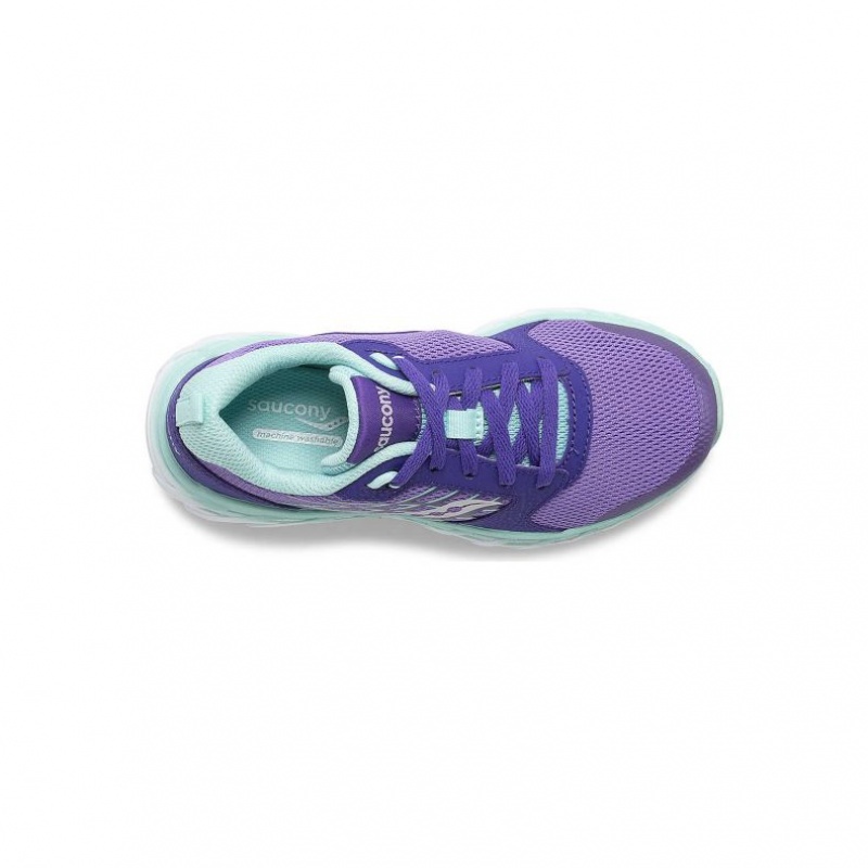 Purple Saucony Wind 2.0 Lace Big Kids' Sneakers | USA GRNOPH