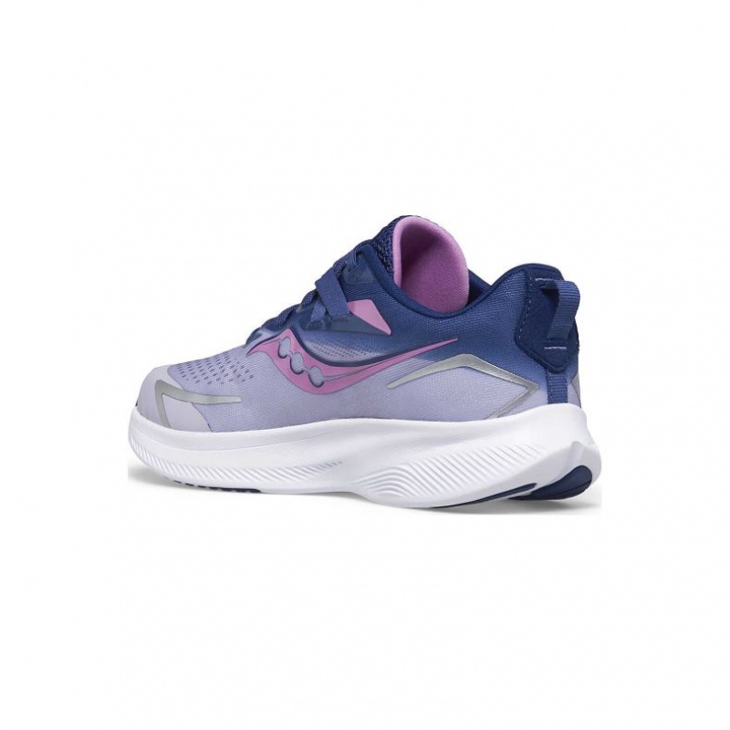 Purple / Indigo Saucony Ride 15 Big Kids' Sneakers | USA EZLRDN