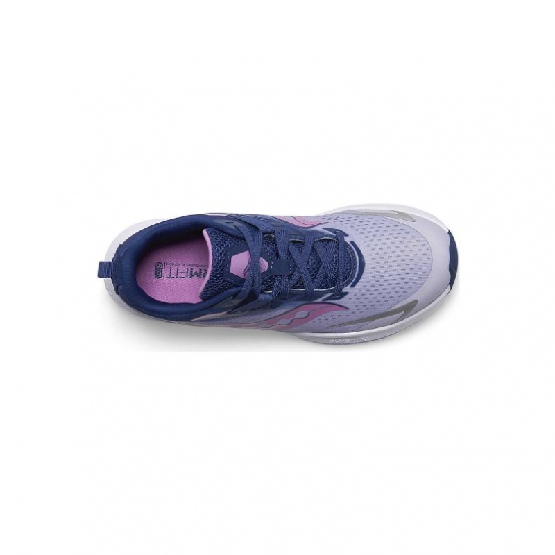 Purple / Indigo Saucony Ride 15 Big Kids' Sneakers | USA EZLRDN