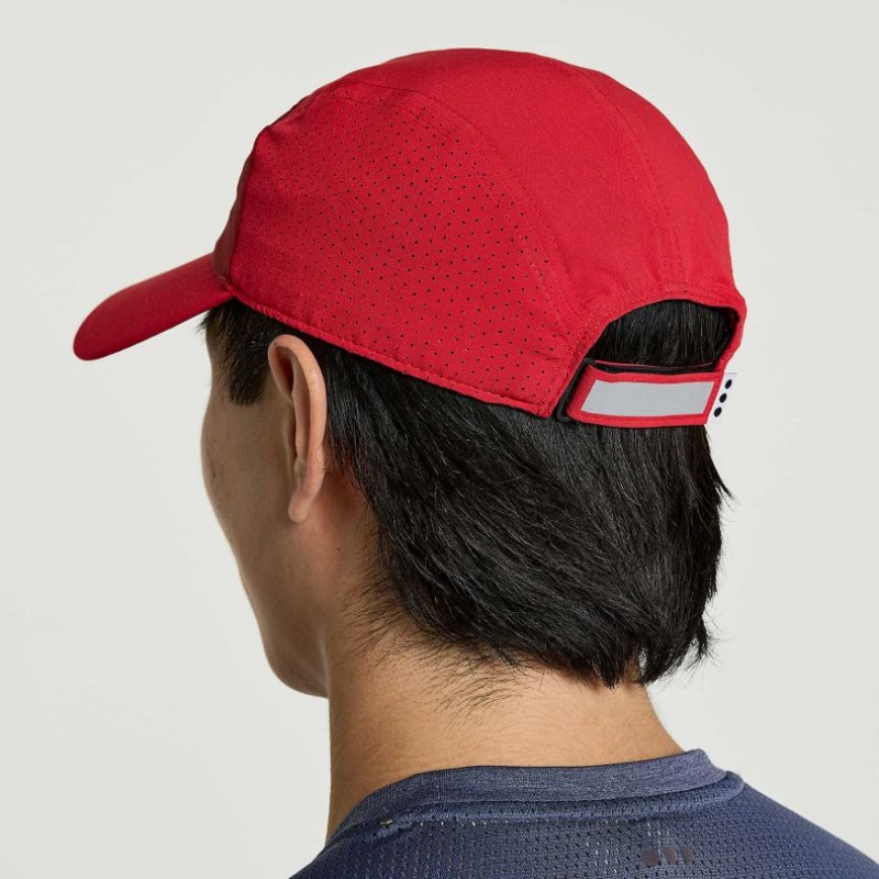 Red Saucony Outpace Men's Hat | USA UBFOGD