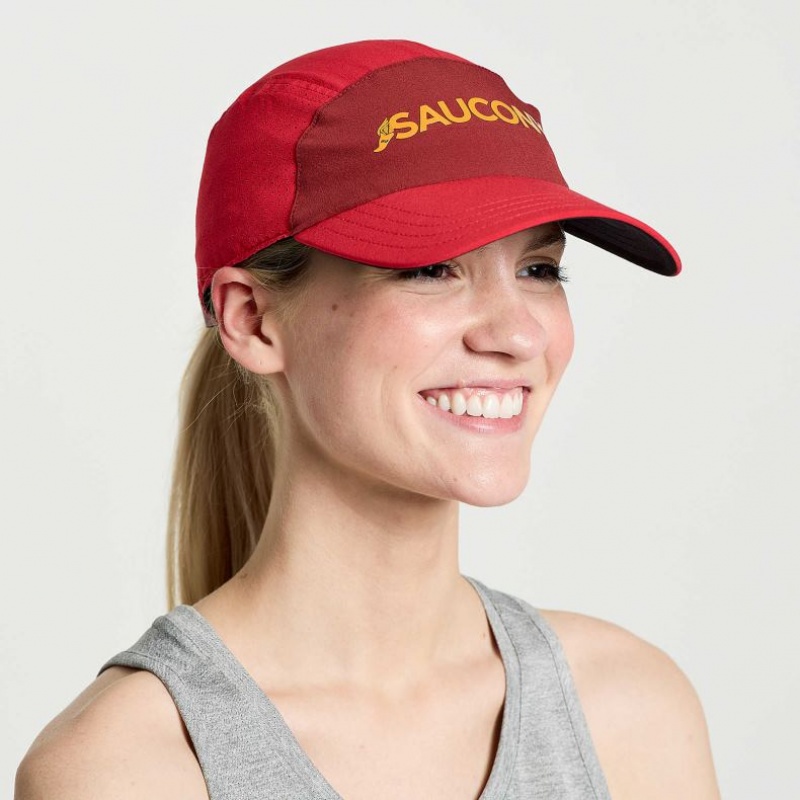 Red Saucony Outpace Women\'s Hat | USA KHUJXL