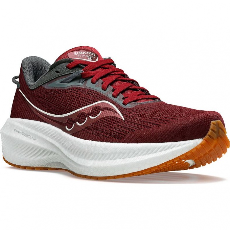 Red Saucony Triumph 21 Men's Running Shoes | USA YCZPJB