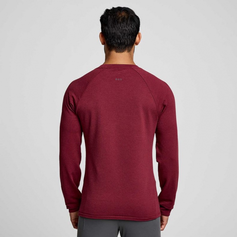 Red Saucony Triumph 3D Crew Men's Sweatshirt | USA FAWHTB