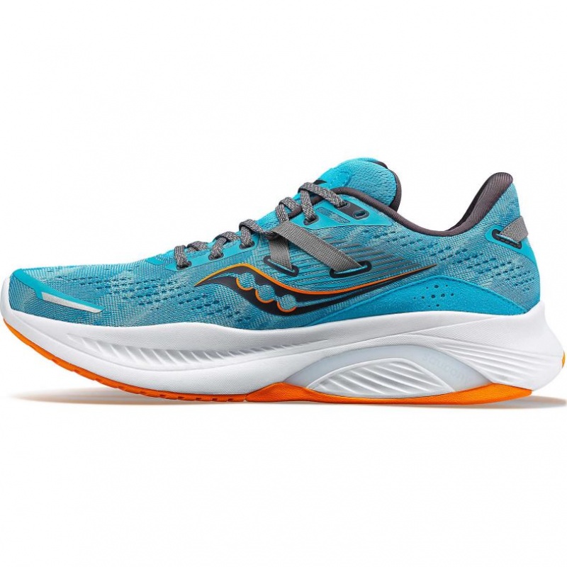 Turquoise Saucony Guide 16 Men's Wide Running Shoes | USA WTINMQ