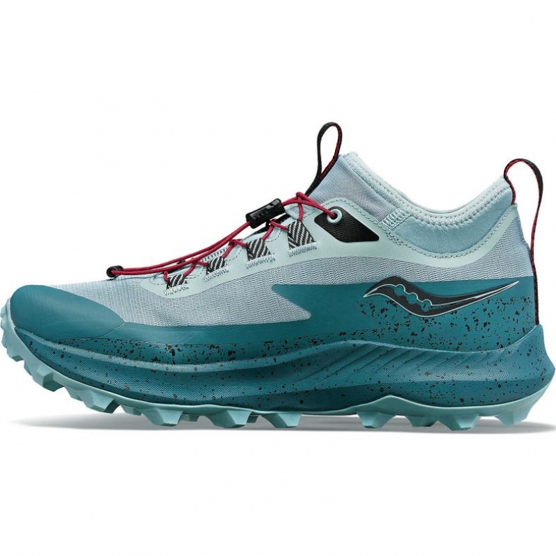 Turquoise Saucony Peregrine 13 ST Women's Trail Running Shoes | USA QNUBXJ