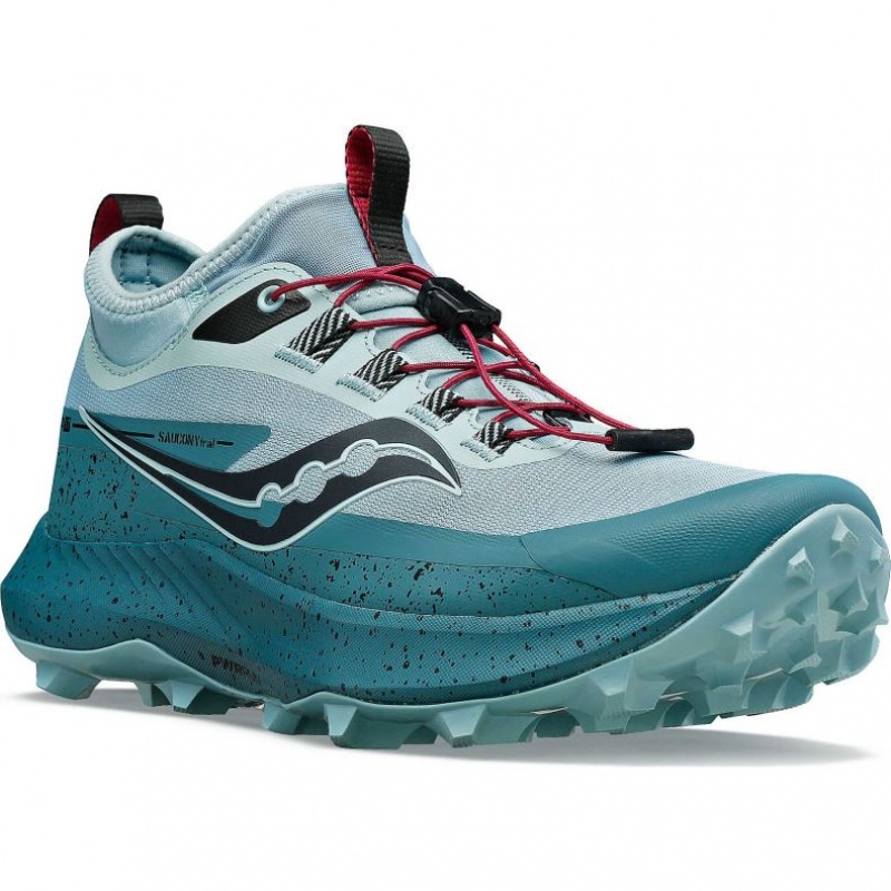 Turquoise Saucony Peregrine 13 ST Women's Trail Running Shoes | USA QNUBXJ