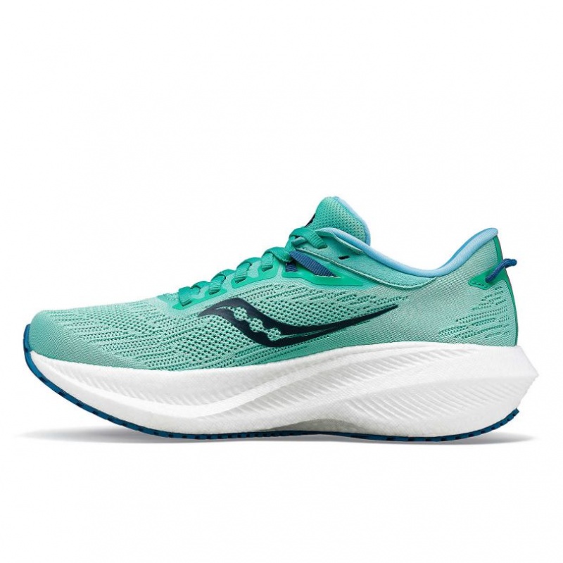 Turquoise Saucony Triumph 21 Women's Running Shoes | USA VOAZDK