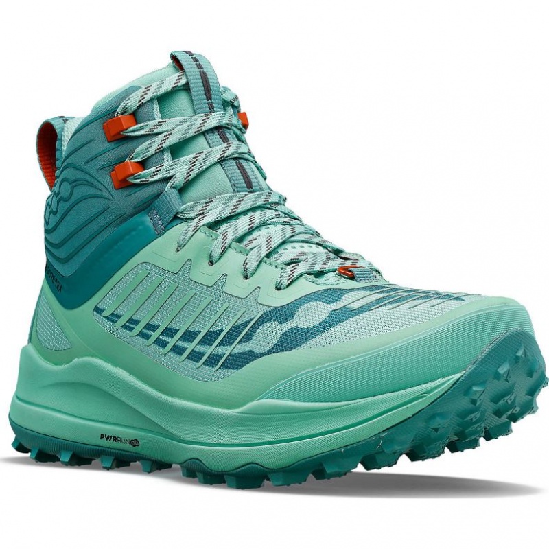 Turquoise Saucony Ultra Ridge GTX Women's Trail Running Shoes | USA ASCGXH