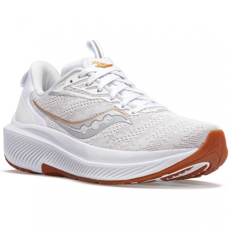 White Saucony Echelon 9 Women's Wide Running Shoes | USA ECUAWB