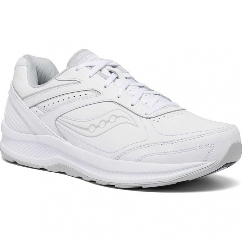 White Saucony Echelon Walker 3 Men's Walking Shoes | USA XMNHBJ