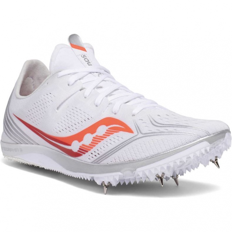 White Saucony Endorphin 3 Women's Spikes | USA LHPCYG