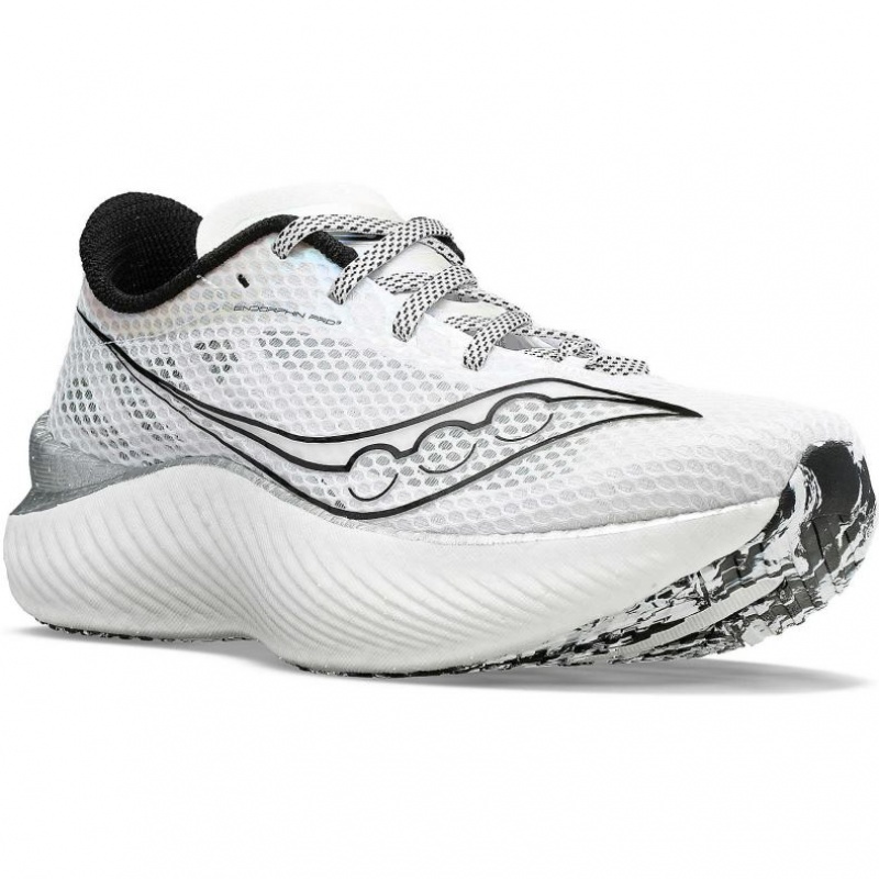 White Saucony Endorphin Pro 3 Men's Running Shoes | USA QFUTZC