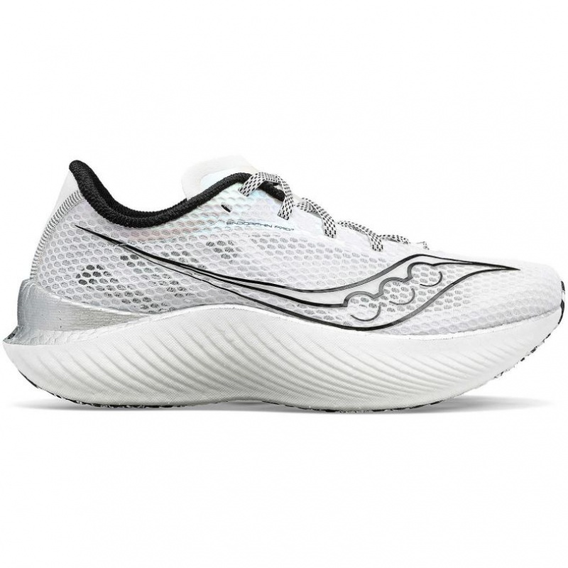 White Saucony Endorphin Pro 3 Men\'s Running Shoes | USA QFUTZC