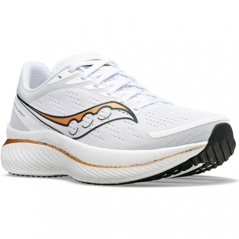 White Saucony Endorphin Speed 3 Men's Running Shoes | USA JLYQPS