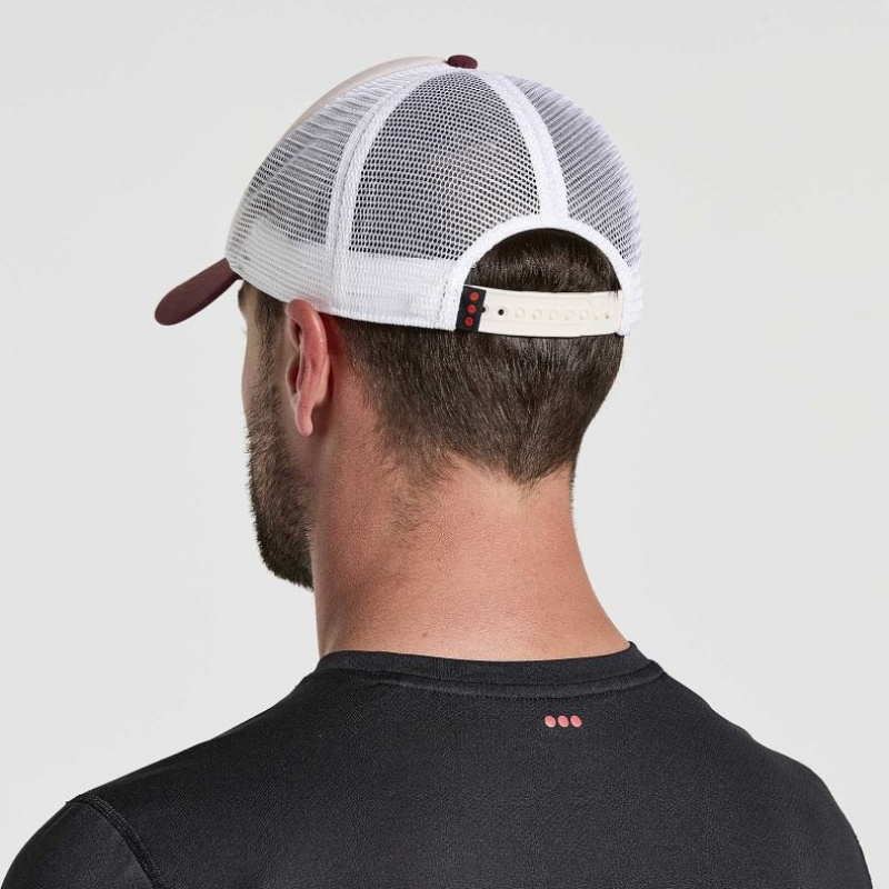 White Saucony Foamie Men's Trucker Hats | USA HXWDIP