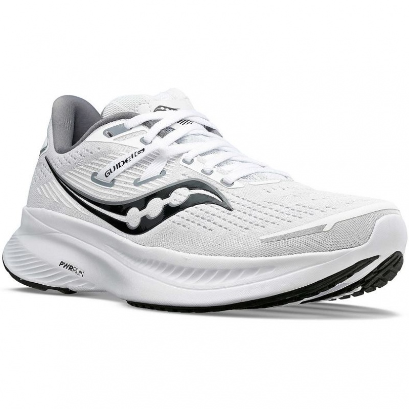 White Saucony Guide 16 Women's Running Shoes | USA PGYAQC