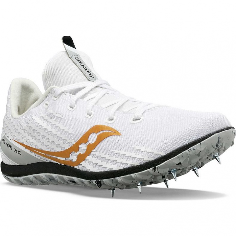 White Saucony Havok XC 3 Men's Spikes | USA UCHVQM