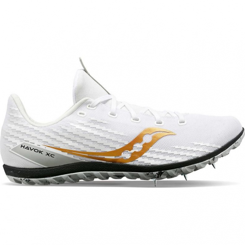 White Saucony Havok XC 3 Men\'s Spikes | USA UCHVQM