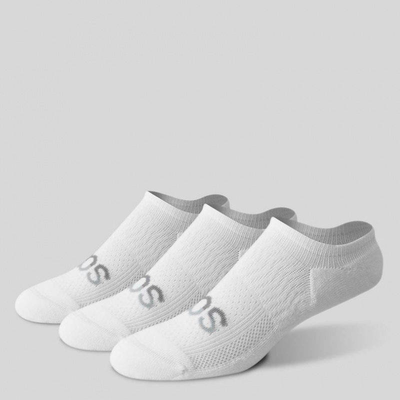 White Saucony Inferno Cushion Sneaker 3-Pack Men's Socks | USA EFMZKG