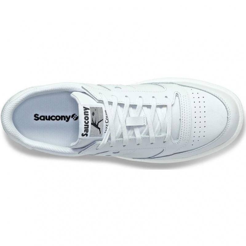 White Saucony Jazz Court PU Women's Sneakers | USA MHVTWF