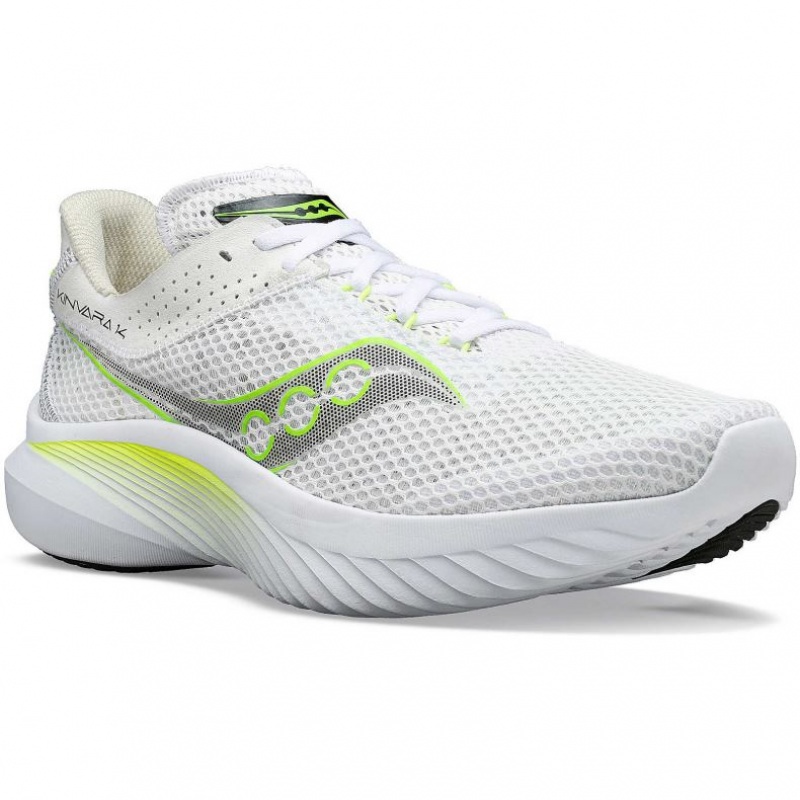 White Saucony Kinvara 14 Men's Running Shoes | USA CGVTFB