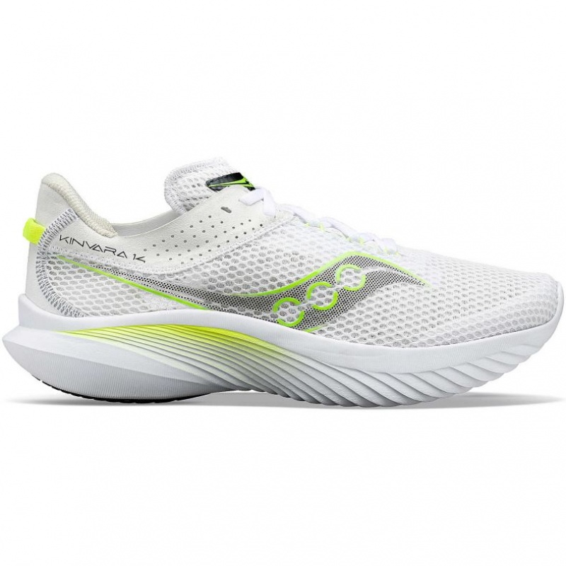 White Saucony Kinvara 14 Men\'s Running Shoes | USA CGVTFB