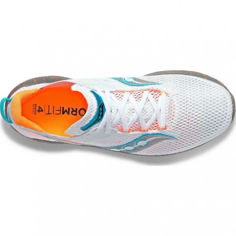 White Saucony Kinvara 14 Men's Running Shoes | USA VHWOZF