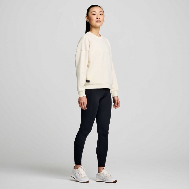 White Saucony Recovery Crew Women's Sweatshirt | USA IYBDWQ