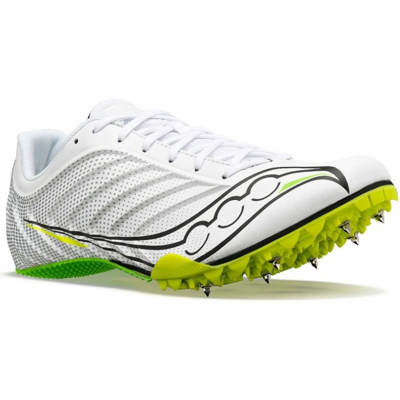 White Saucony Spitfire 5 Men's Spikes | USA AXURMT