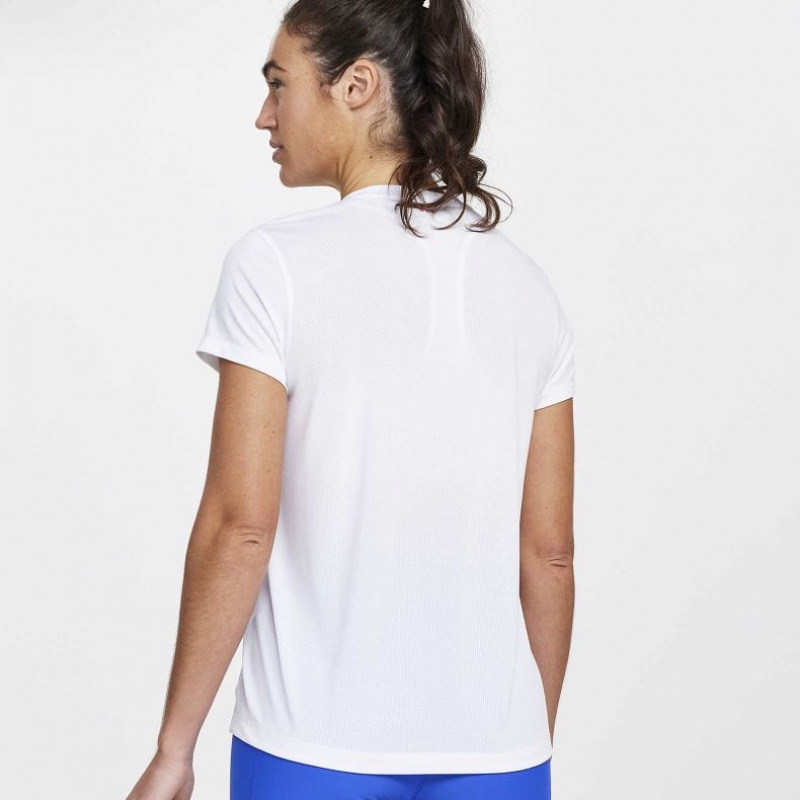 White Saucony Stopwatch Short Sleeve Women's T-Shirt | USA YERZAF