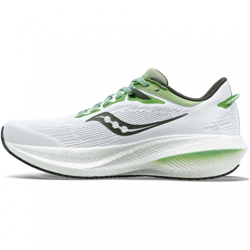 White Saucony Triumph 21 Men's Running Shoes | USA MTZOVN