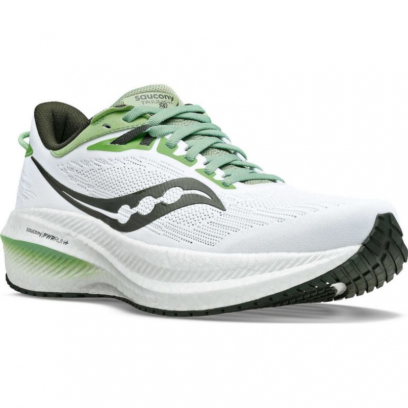 White Saucony Triumph 21 Men's Running Shoes | USA MTZOVN