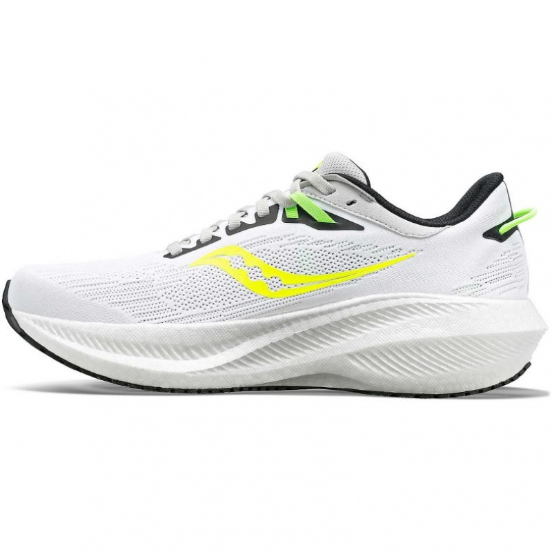 White Saucony Triumph 21 Men's Running Shoes | USA OZLFVU