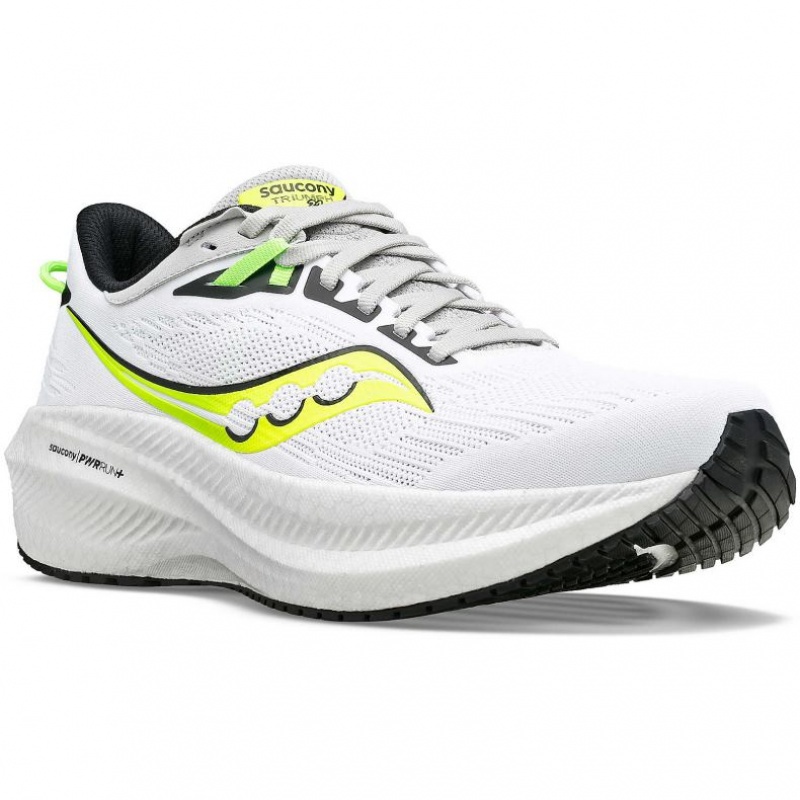 White Saucony Triumph 21 Men's Running Shoes | USA OZLFVU