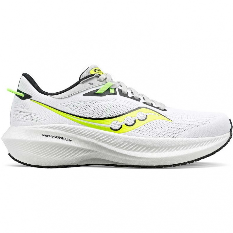 White Saucony Triumph 21 Men\'s Running Shoes | USA OZLFVU