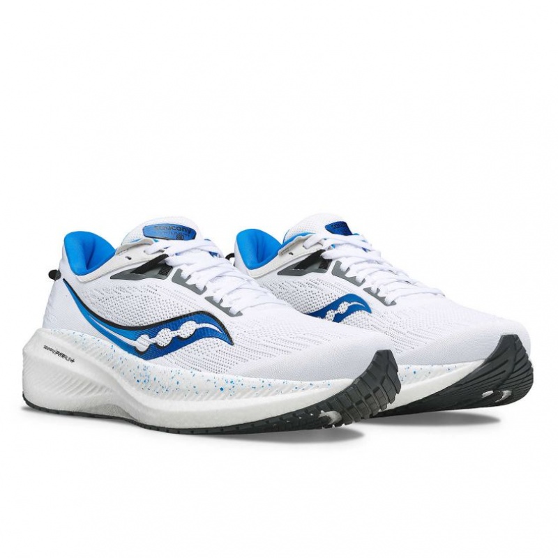 White Saucony Triumph 21 Men's Running Shoes | USA HQFJWD