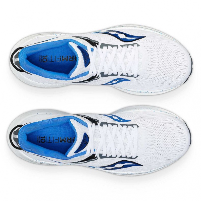 White Saucony Triumph 21 Men's Running Shoes | USA HQFJWD