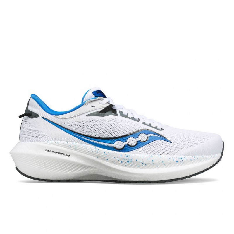 White Saucony Triumph 21 Men\'s Running Shoes | USA HQFJWD