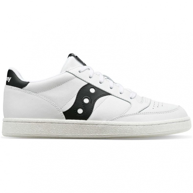 White / Black Saucony Jazz Court PU Women\'s Sneakers | USA TLCBXD