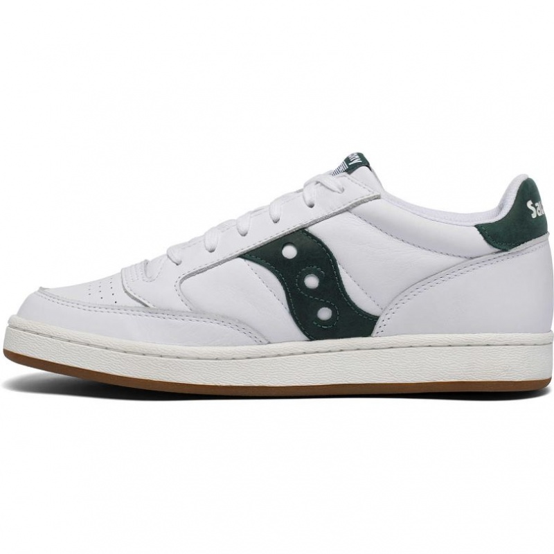 White / Green Saucony Jazz Court Women's Sneakers | USA TNCDEL