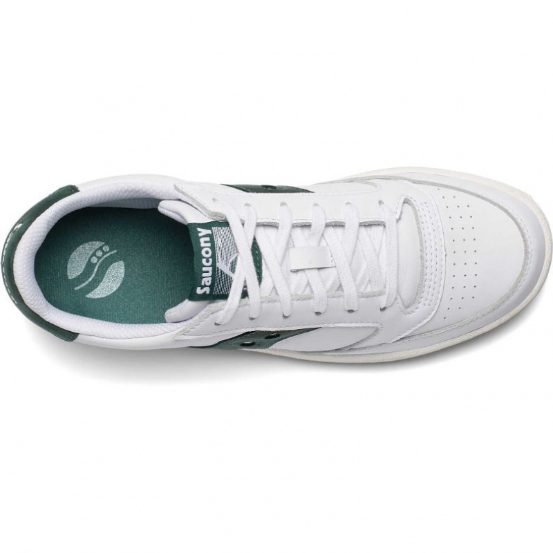 White / Green Saucony Jazz Court Women's Sneakers | USA TNCDEL