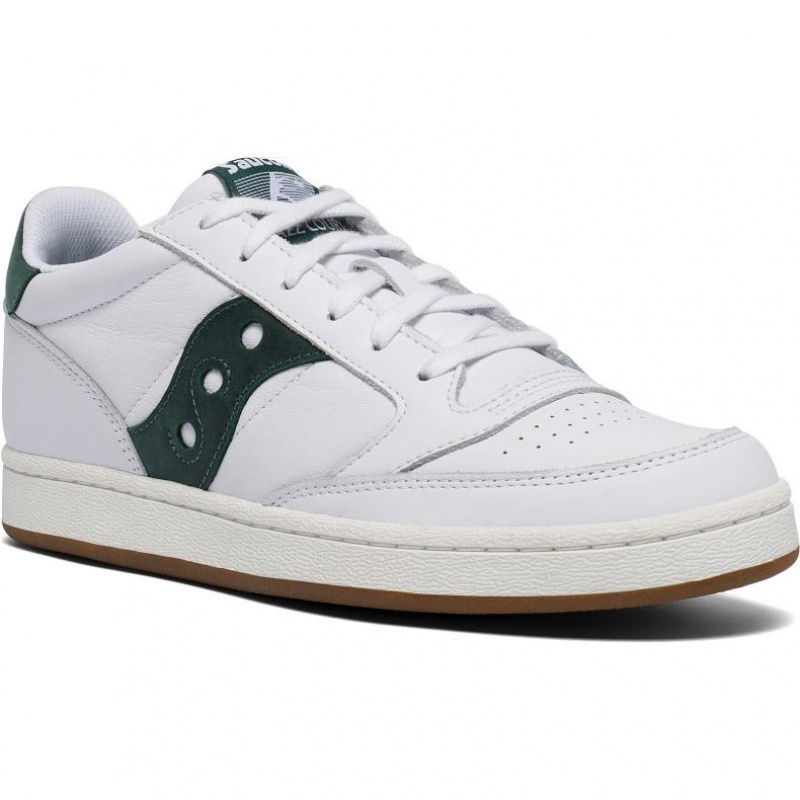 White / Green Saucony Jazz Court Women's Sneakers | USA TNCDEL