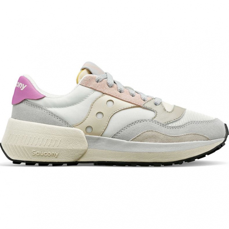 White / Grey / Rose Saucony Jazz NXT Women\'s Sneakers | USA TMCVEU