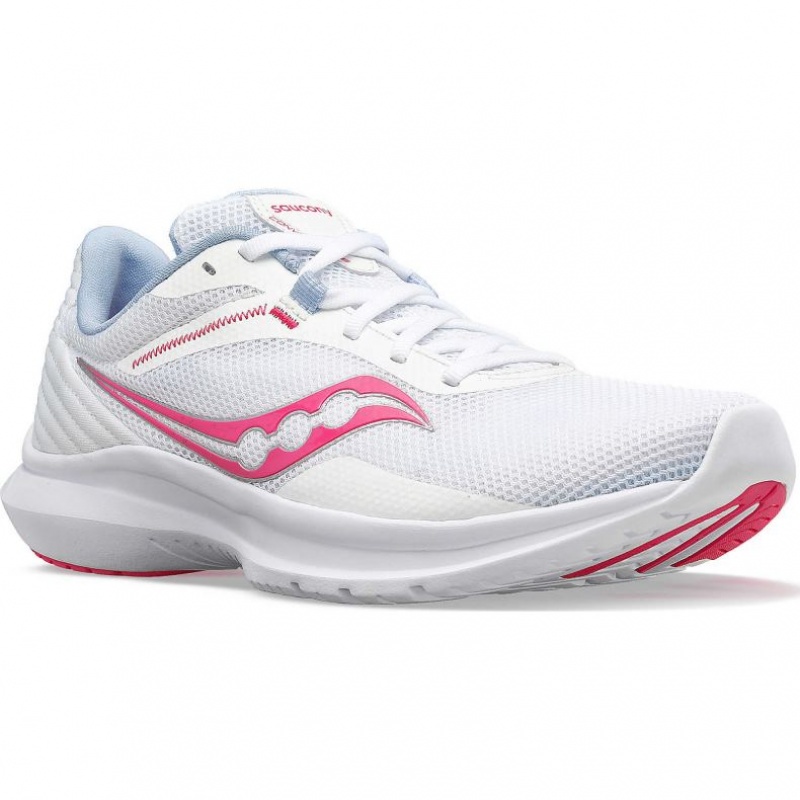 White / Pink Saucony Convergence Women's Running Shoes | USA JKVOAS