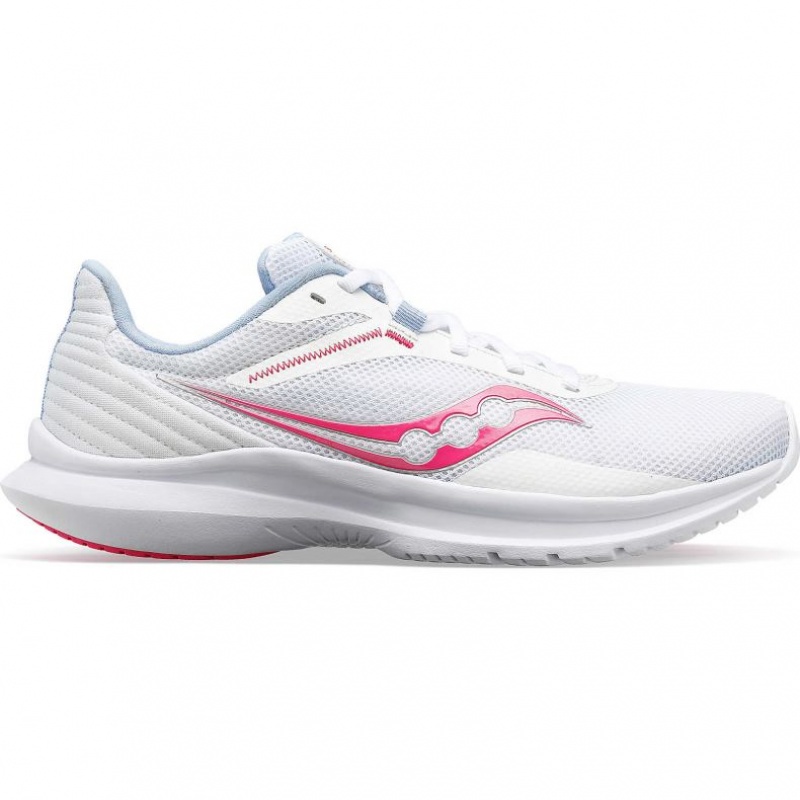 White / Pink Saucony Convergence Women\'s Running Shoes | USA JKVOAS